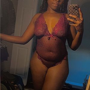 Sexy maroon-purple one piece lingerie